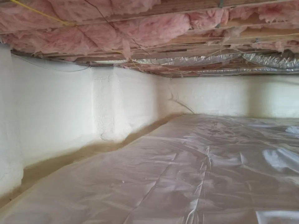 Crawl space encapsulation with closed-cell spray foam for Roof Maintenance in Goshen
